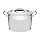 Ver imagem 1 de Caldeirão Professional em Aço Inox Fundo Triplo com Tampa Plana Detalhe Satinado 28 Cm 11