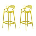 Ver imagem 1 de Kit 2 Banquetas Aviv Allegra Solna Fratini 109 Cm (altura) Polipropileno Cor Amarelo