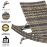 3 Espreguiçadeira Bona em Alumínio e Fibra Sintética Trama Capuccino - 3