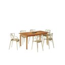 Ver imagem 2 de Conjunto Sala de Jantar Mesa Madeira Maciça com 6 Cadeiras Allegra/berrini Espresso Móveis
