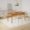 Ver imagem 1 de Conjunto Sala de Jantar Mesa Madeira Maciça com 6 Cadeiras Allegra/berrini Espresso Móveis