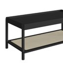 Ver imagem 7 de Mesa de Centro Retangular com Prateleira 93cm Palhinha Pé Madeira Oslo Preto