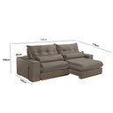 Ver imagem 2 de Sofá 230 Cm Braço 25 Cm Retrátil e Reclinável Lake Meu Sofá Online