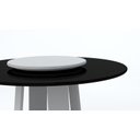 Ver imagem 2 de Mesa de Jantar Redonda Isabela 1,35m com Tampo Giratório Off White/preto/off White - New Ceval