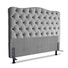 Cabeceira Para Cama Box King 1,98 M Realeza:Suede Cinza Claro - 1