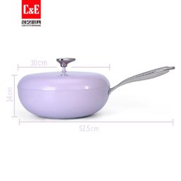 Jogo de Panelas Antiaderente Cerâmica Cuisine Retrô Lilás - 4