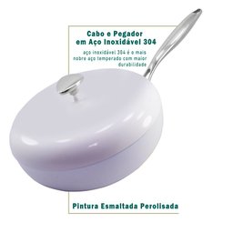 Jogo de Panelas Antiaderente Cerâmica Cuisine Retrô Lilás - 6