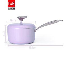Jogo de Panelas Antiaderente Cerâmica Cuisine Retrô Lilás - 2