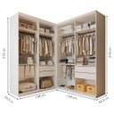 Ver imagem 3 de Closet Casal sem Portas 4 Gavetas Júlia Duo Minastex Branco