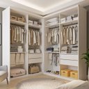 Ver imagem 1 de Closet Casal sem Portas 4 Gavetas Júlia Duo Minastex Branco