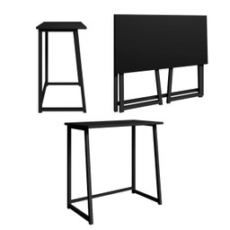 Escrivaninha Computador Dobrável Escritório Home Office Fit Preto - 1