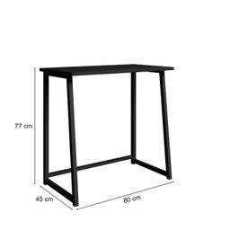 Escrivaninha Computador Dobrável Escritório Home Office Fit Preto - 7