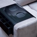 Ver imagem 2 de Esteirinha Bandeja Porta Controle Braço Sofá Preto