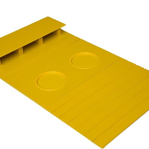 Esteirinha Bandeja Porta Controle Braço Sofá Amarelo
