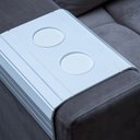 Ver imagem 2 de Esteirinha Bandeja Porta Copos Braço Sofá Branco/Off White