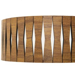 Luminária Decorativa Madeira Plafon Redondo Guaritá 45cm - 4