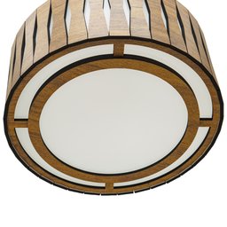Luminária Decorativa Madeira Plafon Redondo Guaritá 45cm - 8