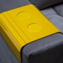 Ver imagem 2 de Esteirinha Bandeja Porta Copos Braço Sofá Amarelo