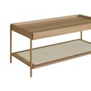 Ver imagem 7 de Mesa de Centro Retangular com Prateleira 93cm Palhinha Pé Metal Oslo Bege