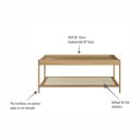 Ver imagem 6 de Mesa de Centro Retangular com Prateleira 93cm Palhinha Pé Metal Oslo