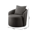 Ver imagem 4 de Poltrona Decorativa para Sala de Estar Redonda Califórnia Preto