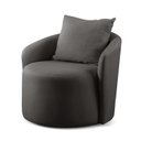 Ver imagem 3 de Poltrona Decorativa para Sala de Estar Redonda Califórnia Preto