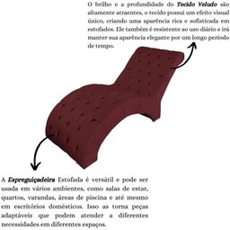 Recamier Divã Espreguiçadeira Sala Cliníca Leila Veludo Bordô - 5 Recamier Divã Espreguiçadeira Sala Cliníca Leila Veludo Bordô - 5