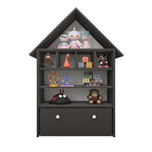 Casinha Infantil Organizadora de Brinquedos 100% Mdf Plancasa:preto Tx