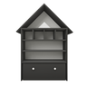 Casinha Infantil Organizadora de Brinquedos 100% Mdf Plancasa:preto Tx - 6
