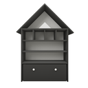Ver imagem 6 de Casinha Infantil Organizadora de Brinquedos 100% Mdf Plancasa:preto Tx