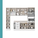 Ver mais imagens de Cozinha Completa Milla Jade Fit 12 Portas 3 Gavetas MDF 290cm Branco Móveis Carraro