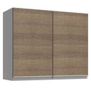 Ver imagem 2 de Armário Aéreo Glamy 80cm 2 Portas Rustic/Branco Madesa