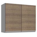 Ver imagem 1 de Armário Aéreo Glamy 80cm 2 Portas Rustic/Branco Madesa