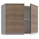 Ver imagem 4 de Armário Aéreo Glamy 80cm 2 Portas Rustic/Branco Madesa