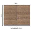 Ver imagem 7 de Armário Aéreo Glamy 80cm 2 Portas Rustic/Branco Madesa