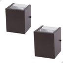 Ver imagem 1 de Kit com 2 Arandelas Sivir 2 Focos Pequena:marrom