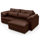 Ver imagem 5 de Sofá Retrátil 2 Lugares para Sala 175cm Dijon Couro Caramelo S07 - Mpozenato
