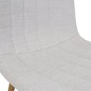 Ver imagem 3 de Kit 3 Cadeiras de Jantar Kendra Creme Estofada Anatômica com Pés em Metal Efeito Madeira para Sala