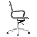 Ver imagem 5 de Kit 2 Cadeiras Giratória Office Sydney Diretor Fratini Tela Cinza Base Rodízio Aço Cromado