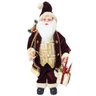 Papai Noel Decorativo 50cm Casaco Luxo Vinho Detalhes Dourado - Noel Decor - 1
