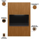 Ver imagem 5 de Painel Ripado de Madeira para Sala Quarto 141x250cm Slats L05 Nature - Lyam Decor