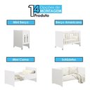 Ver imagem 3 de Quarto de Bebê Americano 6 Portas com Berço Americano Evolution 4 em 1 Branco Acetinado Reller - Hen