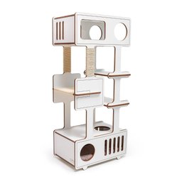 Torre para Gatos Tom 2 Prateleiras com Sisal 70cm de comprimento, 43cm de largura e 153cm de altura - 3