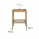 Ver imagem 6 de Mesa Lateral Quadrada com Prateleira 43cm Palhinha Pé Madeira Oslo Bege