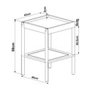 Ver imagem 4 de Mesa Lateral Quadrada com Prateleira 43cm Palhinha Pé Madeira Oslo