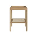 Ver imagem 3 de Mesa Lateral Quadrada com Prateleira 43cm Palhinha Pé Madeira Oslo