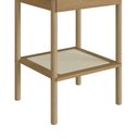 Ver imagem 7 de Mesa Lateral Quadrada com Prateleira 43cm Palhinha Pé Madeira Oslo