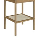 Ver imagem 7 de Mesa Lateral Quadrada com Prateleira 43cm Palhinha Pé Madeira Oslo Bege