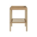 Ver imagem 3 de Mesa Lateral Quadrada com Prateleira 43cm Palhinha Pé Madeira Oslo Bege