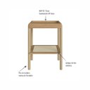 Ver imagem 6 de Mesa Lateral Quadrada com Prateleira 43cm Palhinha Pé Madeira Oslo